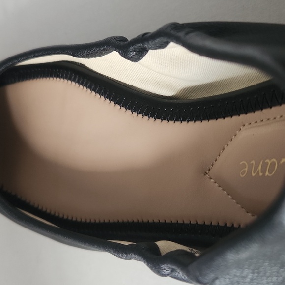 Essex Lane Black Leather Ballet Flats 8.5M - Picture 10 of 12